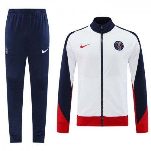 Paris Saint-Germain Casaco de Treino Conjunto 2024-25 Branca Paris Saint-Germain Casaco de Treino Conjunto 2024-25 Branca